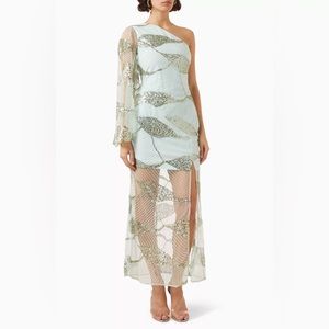 Elliatt Shea one Shoulder Gown in Sequin - Tulle, Small, NWT